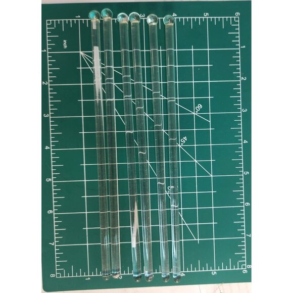 Clear Glass Stir Sticks for barware dinks, Set Of 6 , 8 inch - Picture 6 of 6